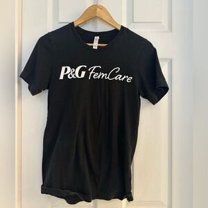 P&G FemCare Black Graphic Tee – Size S